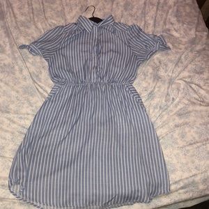 Light Blue Button Up Dress
